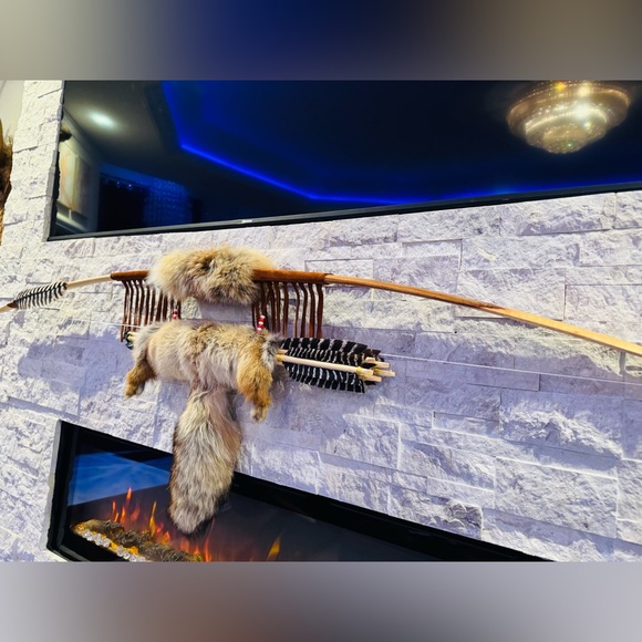 Hand made bow and arrow by enrolled member of the Cherokee tribe. 68” - Picture 1 of 4